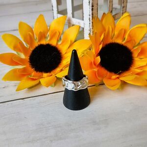 NEW Genuine Sterling Silver "Dented" Look Brand Ring Chunky Size 6 .925